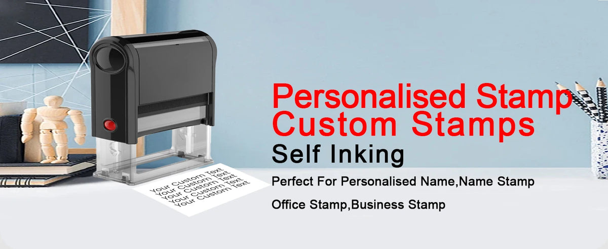 Custom Self-Inking Stamp DIY Rubber Stamp Kit Custom LOGO Personalized Self Inking Business Address Name Number Letter Printing