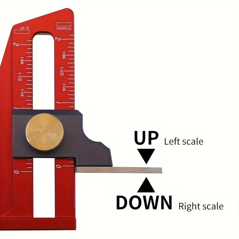 Precision Height Gauge - Metric Depth Measurement Tool, Ideal for DIY Projects, Woodworking Tools for Table Saw, Router Table