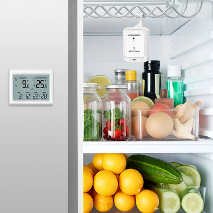 ORIA Digital Refrigerator Thermometer Wireless Freezer Thermometer Fridge Temperature Monitor with 2 Sensor