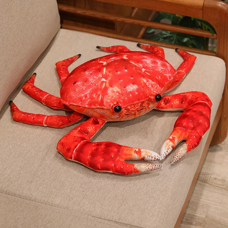 1Pc 35/55CM Kawaii Crab Plush Toy Real Like Swimming Crab King Crab Pillow Stuffed Soft Sofa Cushion Creative Birthday Gift