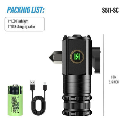 High Quality 3*SST20 LED Flashlight 18350 Super Bright Torch Rechargeable USB Light Waterproof with CAP CLIP for Hiking Camping