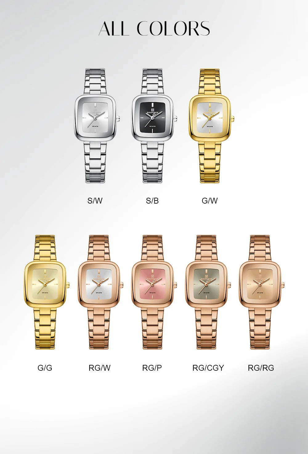 NAVIFORCE Women Quartz Watch Retro Fashion 3ATM Waterproof Stainless Steel High Quality Durable Elegant Daily Ladies Wristwatch