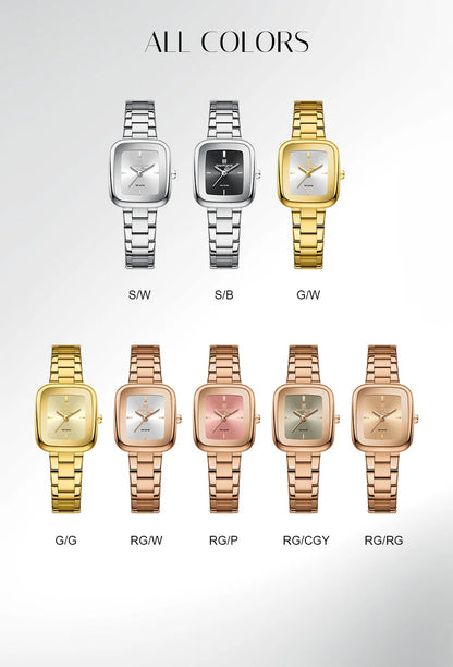 NAVIFORCE Women Quartz Watch Retro Fashion 3ATM Waterproof Stainless Steel High Quality Durable Elegant Daily Ladies Wristwatch