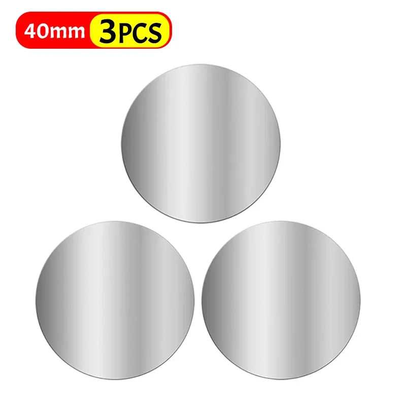 1-5PCS 8CM Magnetic Metal Plate Disk for Mobile Phone Tablet Universal Self Adhesive Iron Disk Patch Sticker for Magnetic Holder