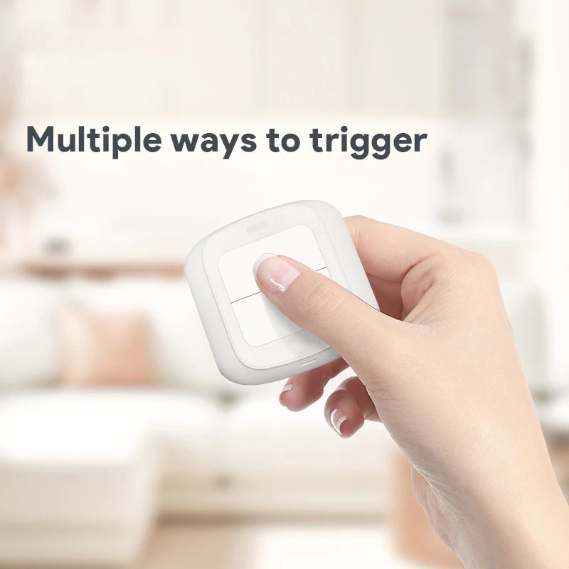 Tuya Smart WiFi/Zigbee Switch Push Button Switch 2Gang 4 Scene Wireless Smart Home Remote Controller Automation Scenario Switch