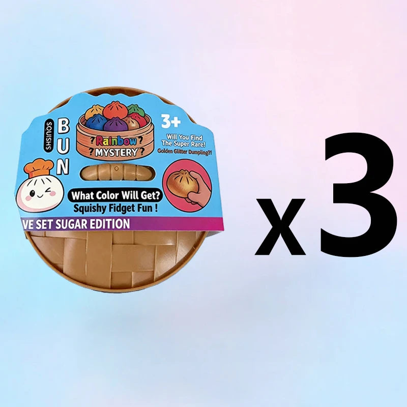 Premium Squishies Dumpling Bun Toy, Slow Rising PU Dumpling Stress Ball, Safe Non-Toxic Stress Relief Fidget Toy for Home