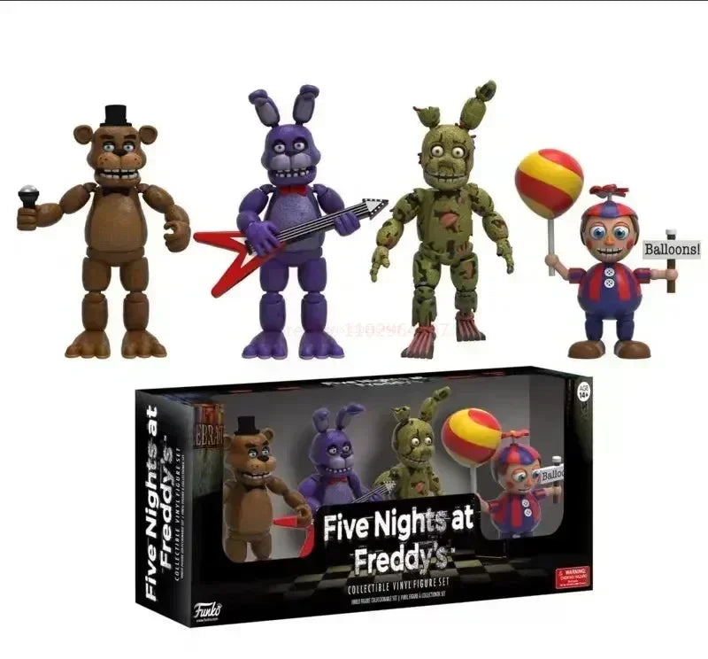 Funko FNAF 4pcs/set Freddy Bonnie Chica Foxy Nightmare Balloon Boy Action Figure Collection Model Vinyl Figurine Doll Toys