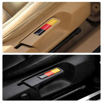 2Pc Germany Flag Badge Emblem Lift Wrench Handle Seat Insert 3D Sticker Cover For Volkswagen VW Golf 5 6 MK5 MK6 GTI Car Styling