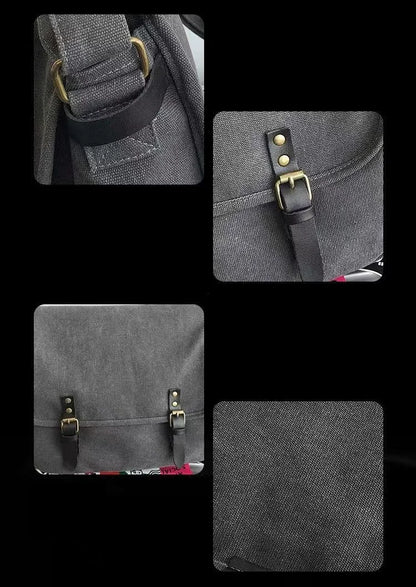Canvas Large Capacity Mens Casual Handbags Vintage Shoulder Messenger Bag Leisure Student Satchel Package Bolsos Crossbody Bags