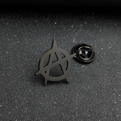Classic Round Five-pointed Star Gold-plated Brooch, Men's Collar Lapel Pin Black, Suit Accessories, Gift for Husband