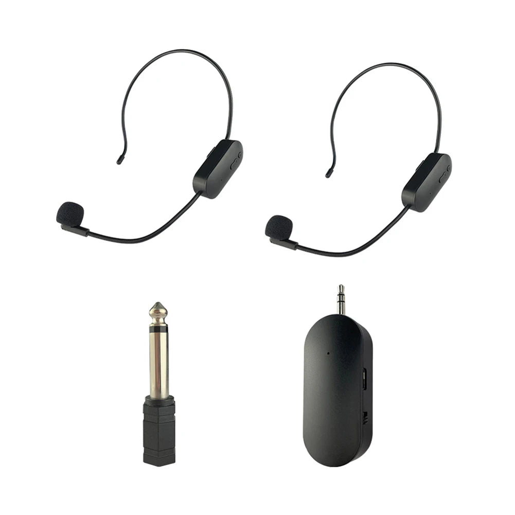 2.4G Head-mounted  Wireless Microphone Set For Bluetooth-compatible Audio Stage Performance Teaching Tour Amplification Device
