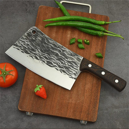 1 KG Chopping Knife 5mm Thickened Handmade Forged Kitchen Bone Knife Butcher Durable Hard Blade Chopper Kitchen Knife Cleaver