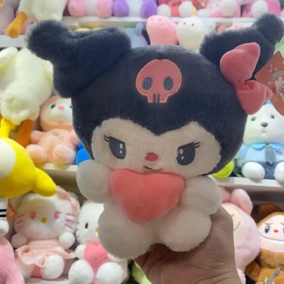 22cm Sanrio Hello Kitty Plush Doll Toy Cartoon Girls Soft Stuffed Animal Kuromi Pillow Doll My Melody Cinnamoroll Doll Gift Toys