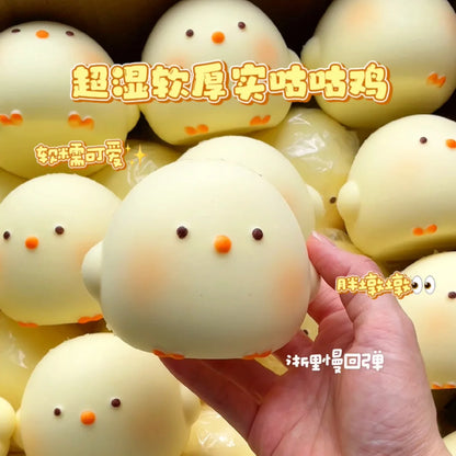 Giant Cute Chick Squishy Slow Rising Fidget Toy Stress Relief Anti-Anxiety Sensory Decompression Toy for Kids Adults ADHD Autism