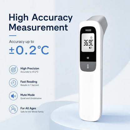 Yasee Backlit LCD Forehead Thermometer ℃℉ Non-contact Human Body Room Temperature Meter Electronic Medical Baby Adult Fever Cold