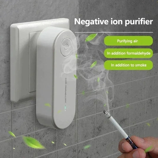 EU/US Air Purifier Anion Filter Plug-in Negative Ion Generator Smoke Remover Odor Eliminator Cleaner for Home Office