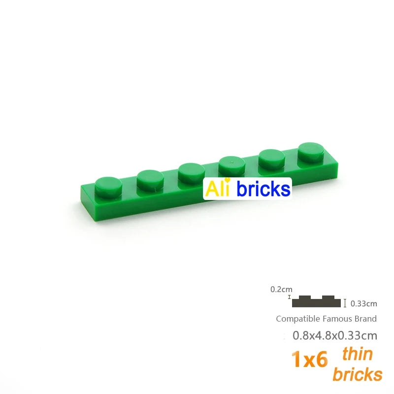 160pcs Compatible Assembles Particles Plate 3666 1x6 For Building Blocks Parts DIY Educationa