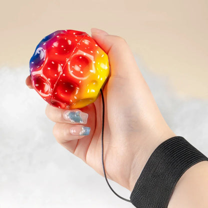 Wrist Return Ball Rubber Sport Ball with Strap and String Rebound Bouncy Balls Toy for Teens Adults Wrist Exercise or Play