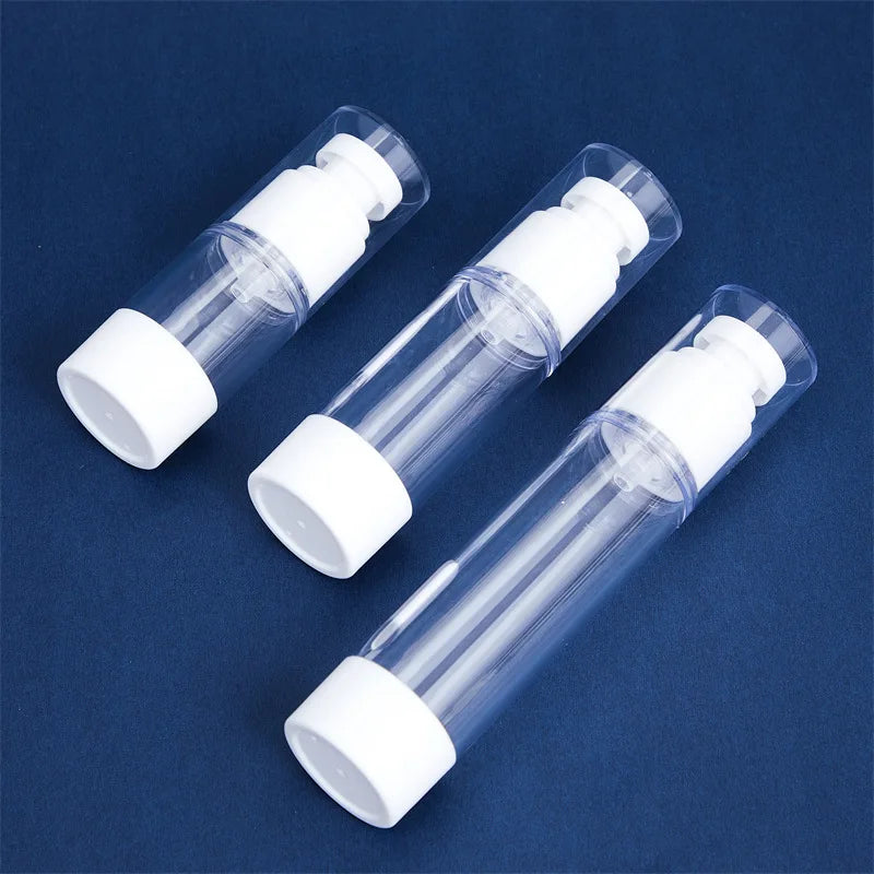 15/30/50/100ML Clear Airless Cosmetic Cream Pump Bottle Refillable Vacuum Dispenser Spray Lotion Bottle for Travel Makeup Contai
