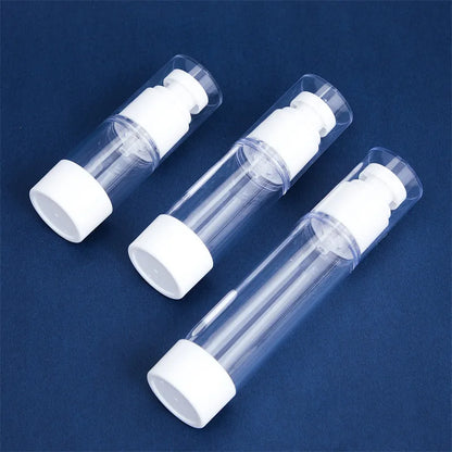 15/30/50/100ML Clear Airless Cosmetic Cream Pump Bottle Refillable Vacuum Dispenser Spray Lotion Bottle for Travel Makeup Contai