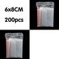 100/200/300pcs Small Zip Lock Plastic Bag Reclosable Transparent Bag Shoe Bag Vacuum Bag Poly Clear Bags Thickness 0.05mm