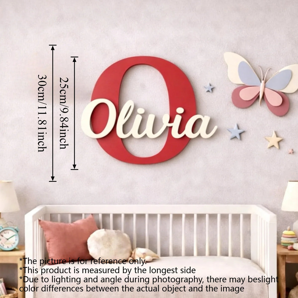 1pc Wooden Double-layer Letter Door Sign, Customized Name/letter,Personalized Children's Room Decoration,Baby Name Sign