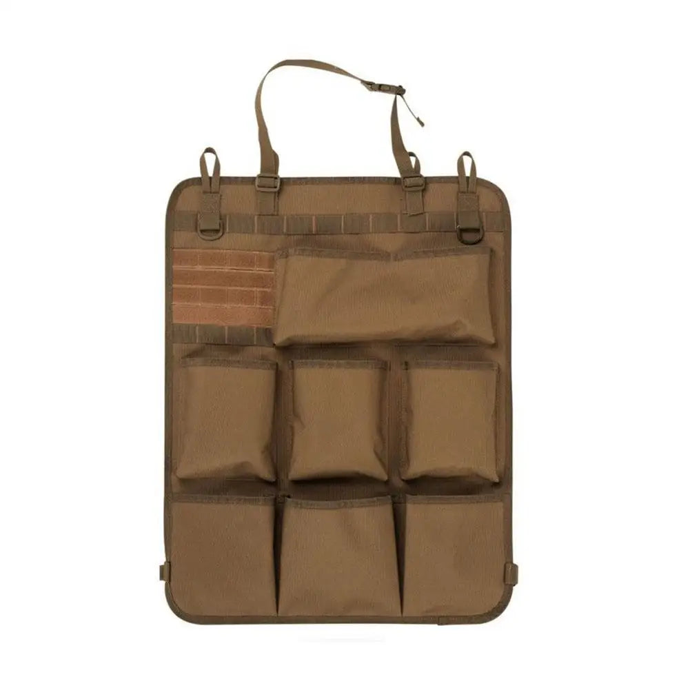 Universal Vehicle Seat Back Organizer Military Style Camo Storage Bag with 7 Pockets Tactical Auto Organizer for Car Truck SUV