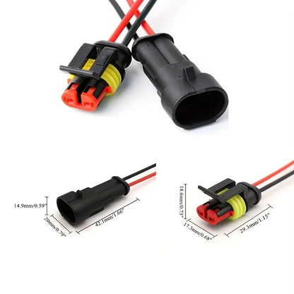 10 sztuk 2-stykowego złącza przewodów elektrycznych, wtyczki męskiej i żeńskiej 18AWG, szybkozłączek do przewodów do samochodu, ciężarówki