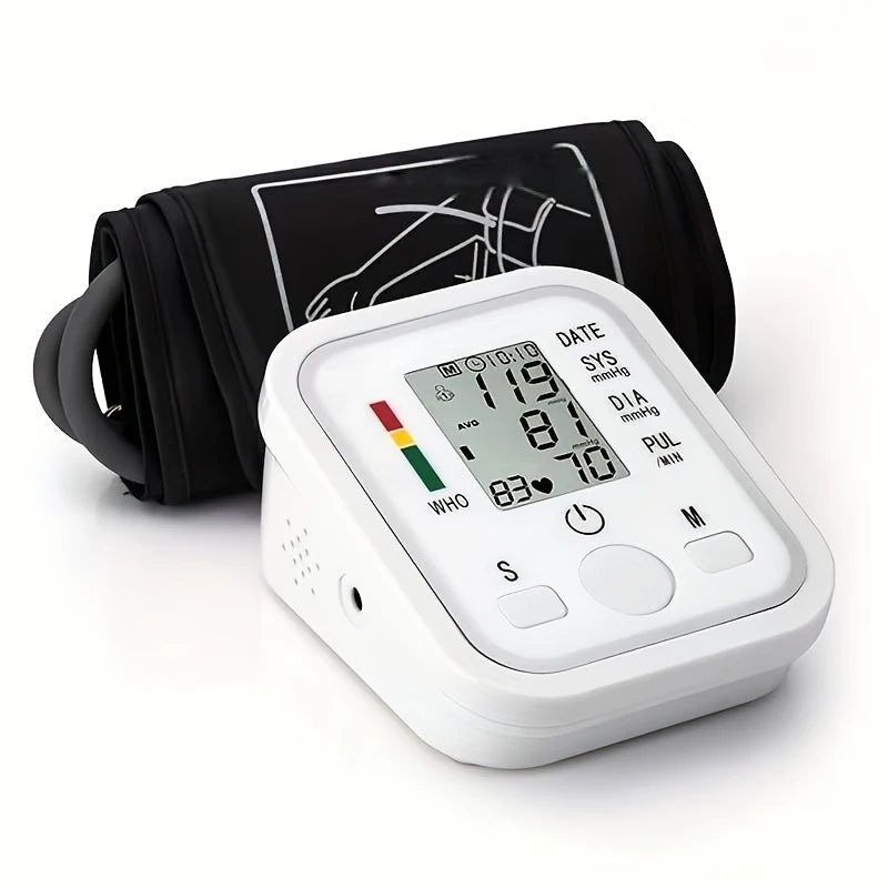 Professional Medical Portable Arm Blood Pressure Monitor Automatic Tonometer Digital Tensiometer Heart Rate Monitor Home Devices