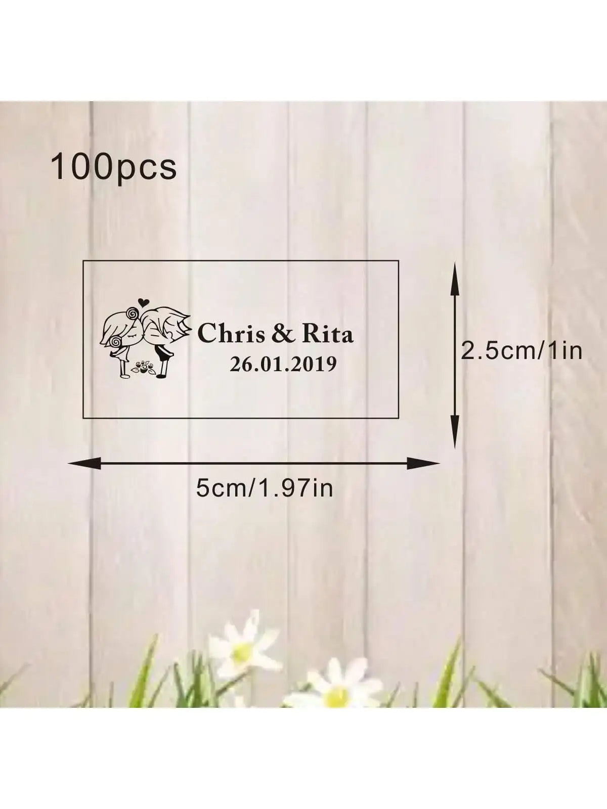 100 Wedding Bubble Tags Bubble Stick Transparent Tags, Wedding Stickers, Transparent Tags, Custom Names and Dates