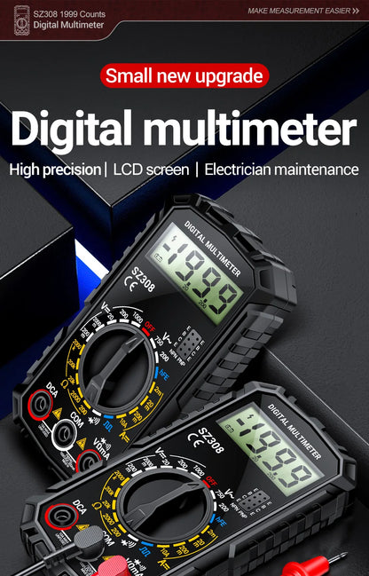 ANENG SZ308 1999 Count Digital Multimeter AC/DC High-Precision Multi-function Voltage Current Resistance Multimeter Tester Tools