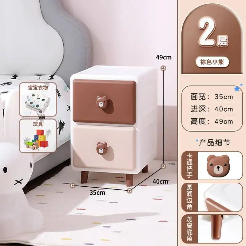 Cute Children Nightstands Nordic Pink Korean Children Nightstands Corner Cabinets Nachtkastje Kids Bedroom Furniture YN50CN