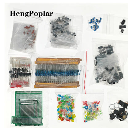 1818PCS Electronic Components Diy Kit Metal Film Resistor Assortment Kit led Diodes Electrolytic Capacitor Ceramic Set