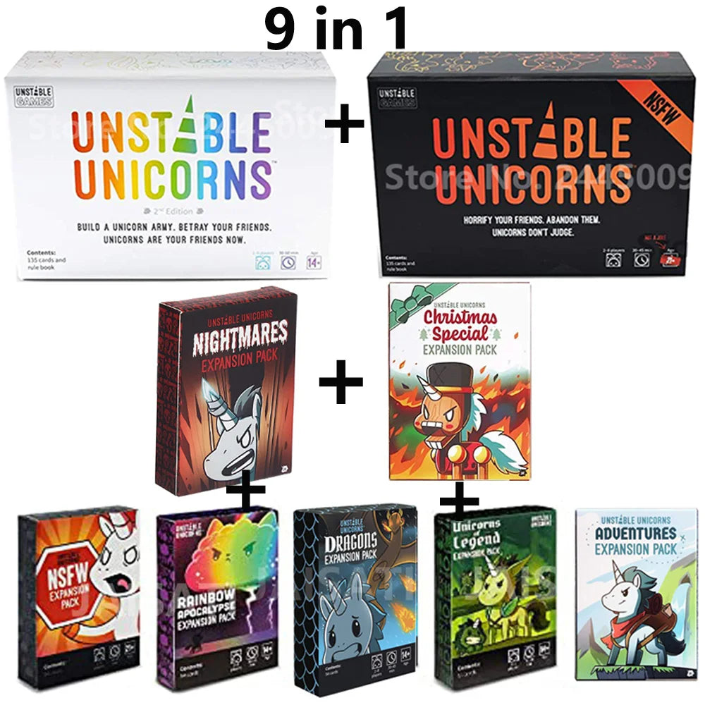 Board Games Unstables Nightmares Expansion Unicorns Here to Slay Expode card game