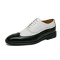 Men Wingtip Detail Dress Shoes, Business Two Tone Oxford Shoes For Wedding party