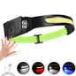 1500LM High Power LED Headlamp COB Head Flashlight With 7500Mah Built-in Battery USB Rechargeable Fishing Camping Lantern Torch