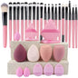 33pcs beauty set makeup kit  large and small beauty sponges for flawless makeup application and removal of makeup full set
