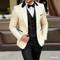 Men's Green And Black Formal Terno Set of 3 Pieces Blazer Wedding Groomsmen Suit Ideal for Wedding Ceremony And Dance