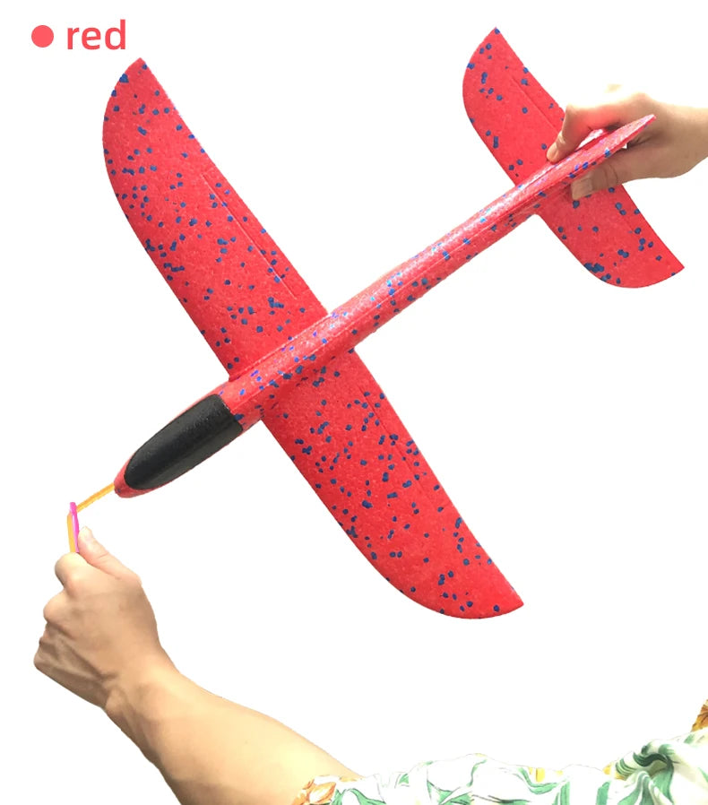 50/33CM Big Foam Plane Glider Hand Throw Airplane Light Inertial Bubble Planes Outdoor Launch Kids Toys for Children Boys Gift