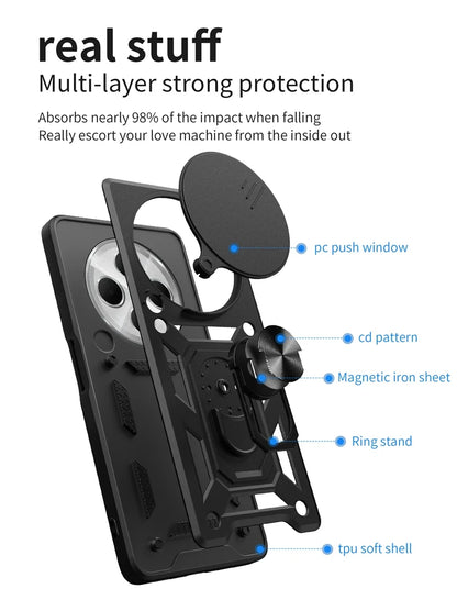 Shockproof Armor Magnetic Holder Ring Case For Redmi 14C 14 C Redmi14C 4G Lens Protect Cover For Xiaomi Poco C75 C 75 PocoC75