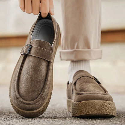 Men's 2026 Casual Loafer Half Slippers, Dual Use for Home & Outdoor, Slip-On Non-slip Wear-resistant Moccasin Shoes