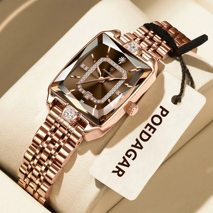 POEDAGAR Luxury Brand Ladies Wristwatch Waterproof Stainless Steel Date Women Watch Casual Fashion Quartz Women’s Watches Reloj