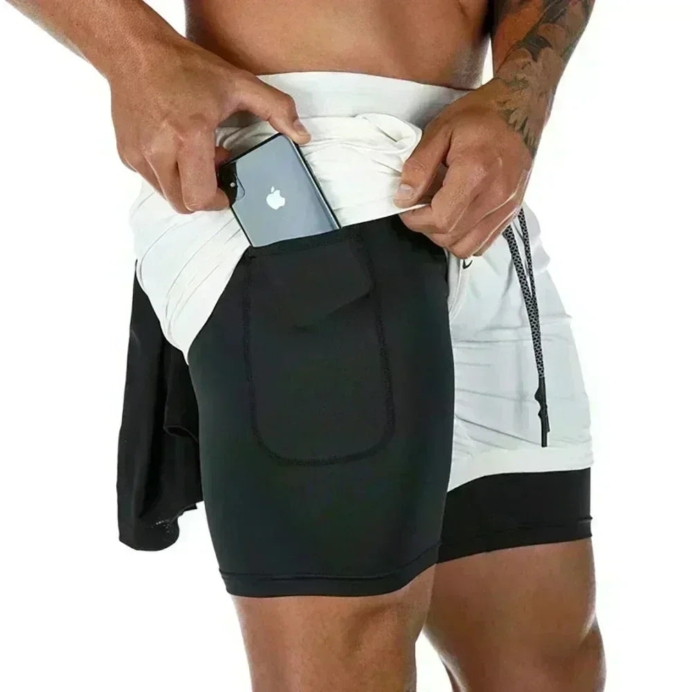 Pokémon Game 2-in-1 Shorts Summer/Autumn Men's and Women's New Joint Sports and Fitness American Trend Double-layer Shorts