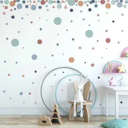 4pc/set 3d morandi dot wall sticker home decoration self adhesive kids room diy decal for wall