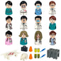 City Career 3D Building Block Dolls Toys Cartoon Character Models Mini Action Figures Educational Toys Children's Gifts