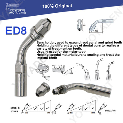 Woodpecker DTE Dental Endo Tips Ultrasonic Scaler Tips Scaling Tips ED-Series Fit NSK SATELEC Scaler Handpiece Dentistry Product