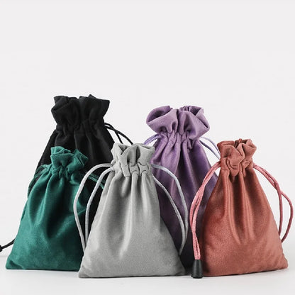 1pcs Gift Cloth Bags with Drawstring New Year Wedding Easter Package Pouches Soft Touching Jewelry Velvet Bag