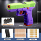 G17 Shell Throwing EVA Safety Soft Bullet Toy Gun with Blowback for Outdoor Continuous Firing Shooting Game Christmas Gift