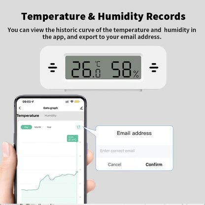 Tuya WiFi Zigbee Mini Temperature Humidity For Smart Home Thermometer Hygrometer APP Remote Work with Google Home Yandex Alexa