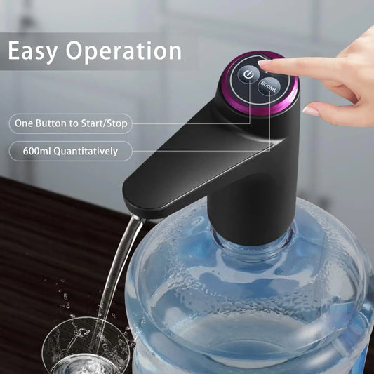 Portable USB Charging Electric Water Dispenser,2-5 Gallon Drinking Water Jug Pump for Home, Kitchen, Office, Camping Essentials